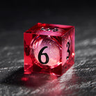 Dark Red Liquid Core Resin Hollow Knight Dice - CrystalMaggie