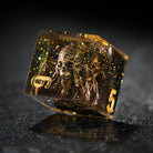 Abyssal skull Glitter Resin Dice - CrystalMaggie