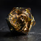 Abyssal skull Glitter Resin Dice - CrystalMaggie