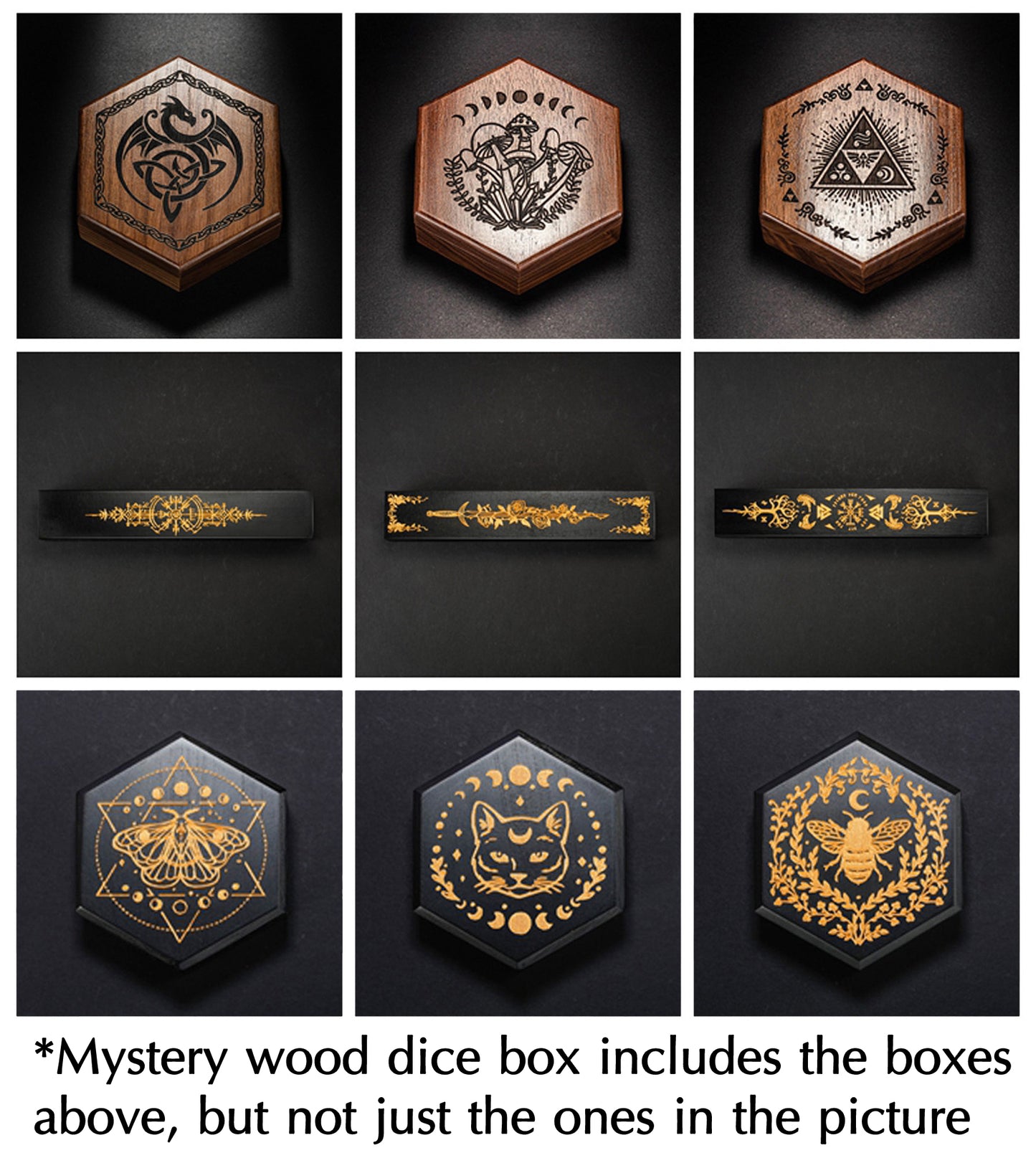 a collage of different types of wooden boxes