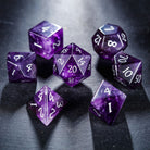 Amethyst Gemstone DnD D&D Dice Set - CrystalMaggie