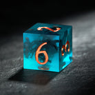 Deep-Sea Black Coral Resin Cthulhu DnD D&D Dice Set