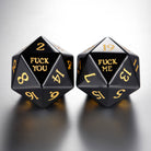 Black Obsidian Gemstone F Word DnD D&D Set - CrystalMaggie
