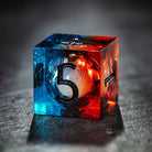 Blue Galaxy Liquid Core Resin Supernatural Anti-possession DnD D&D Dice Set - CrystalMaggie