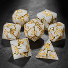 Cracks of Gold Resin DnD D&D Dice Set - CrystalMaggie