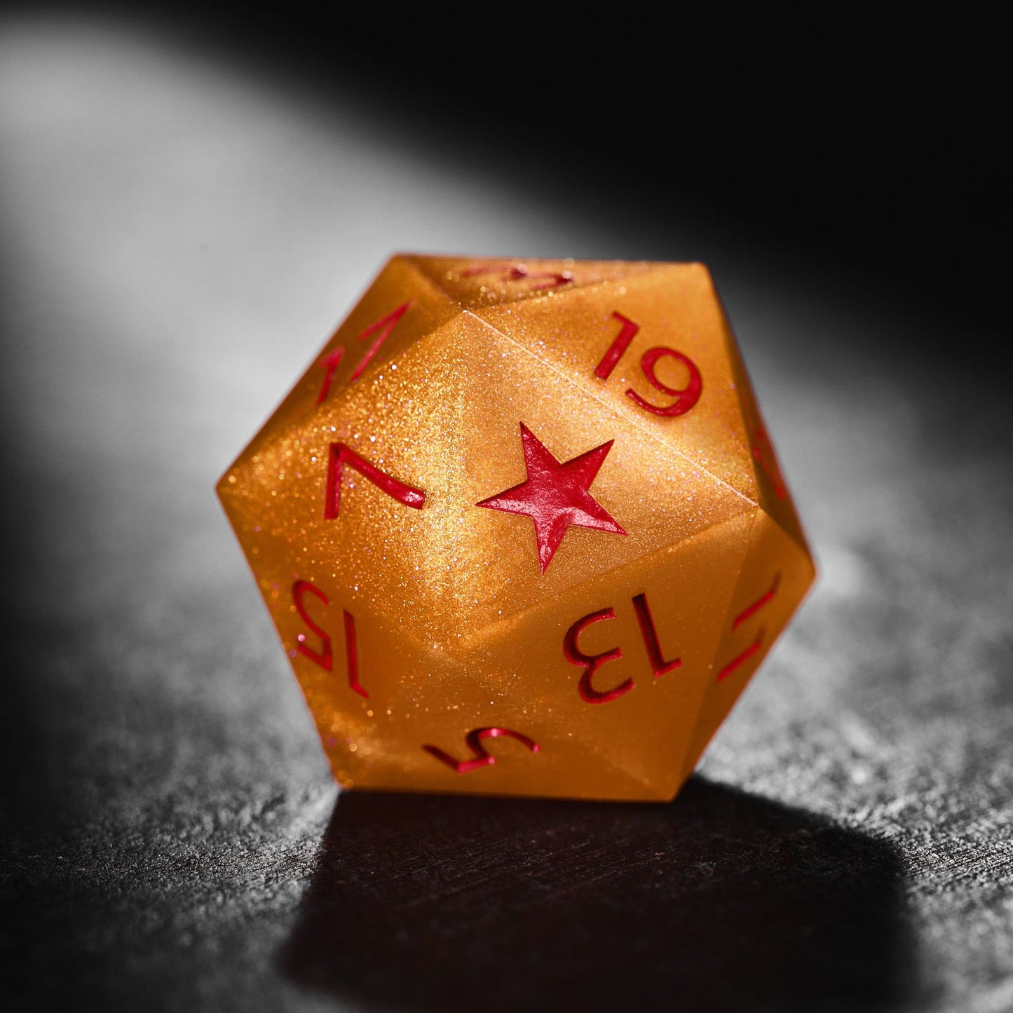 Design inspired by Dragon Ball - Orange Resin DnD D&D Dice D6 - CrystalMaggie