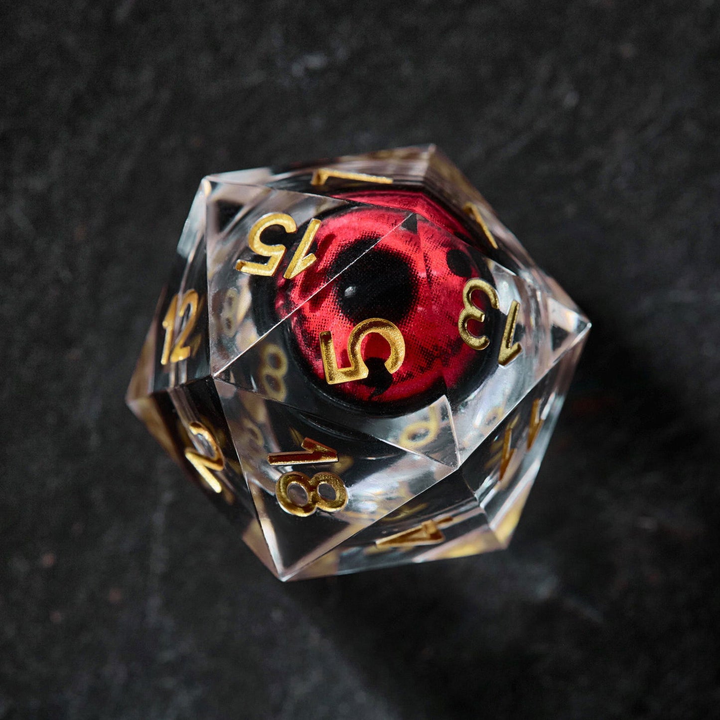 Design inspired by Naruto Liquid Core Resin DnD D&D Dice Set - CrystalMaggie