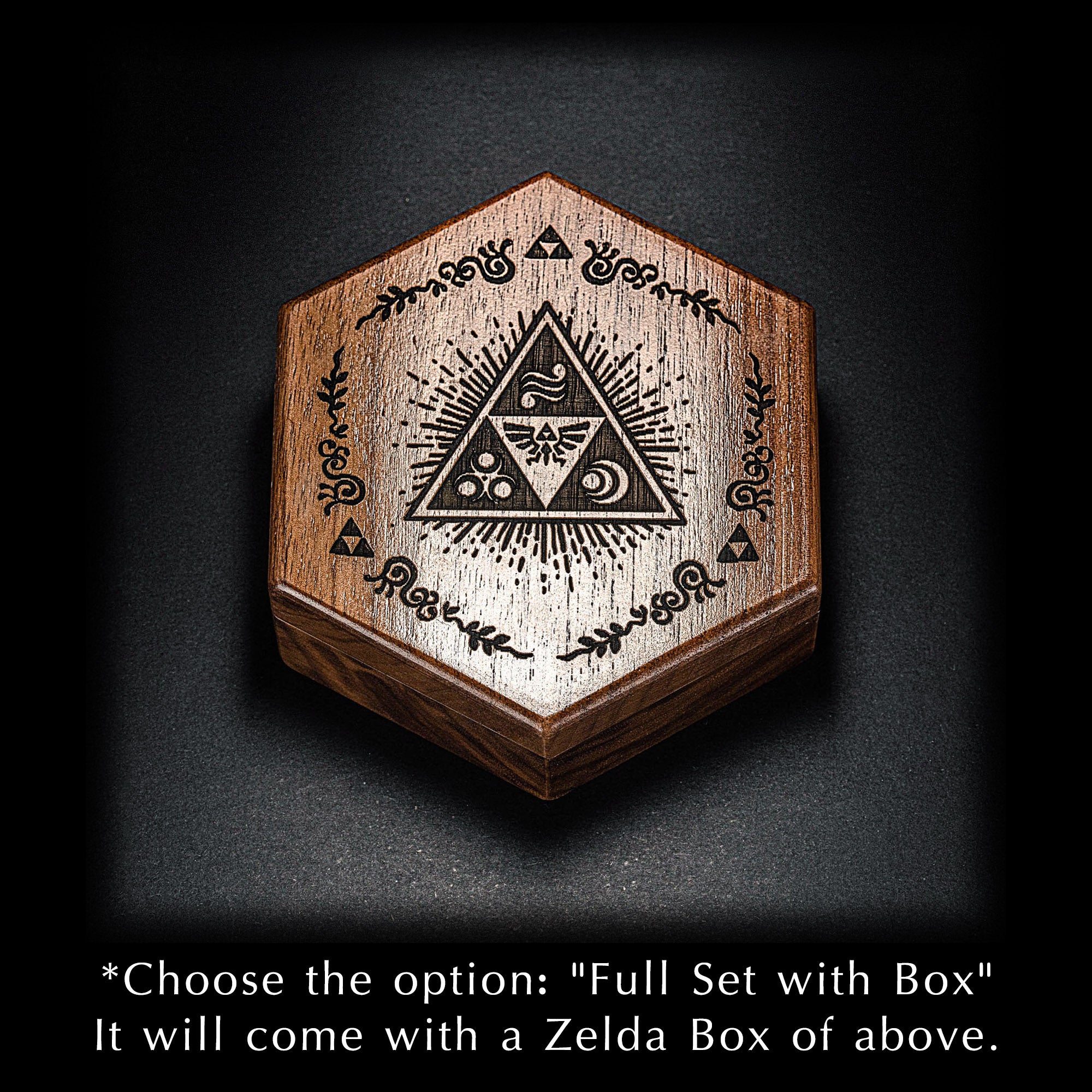 Multifaceted Green Glass All Zelda DnD D&D Dice Set - CrystalMaggie