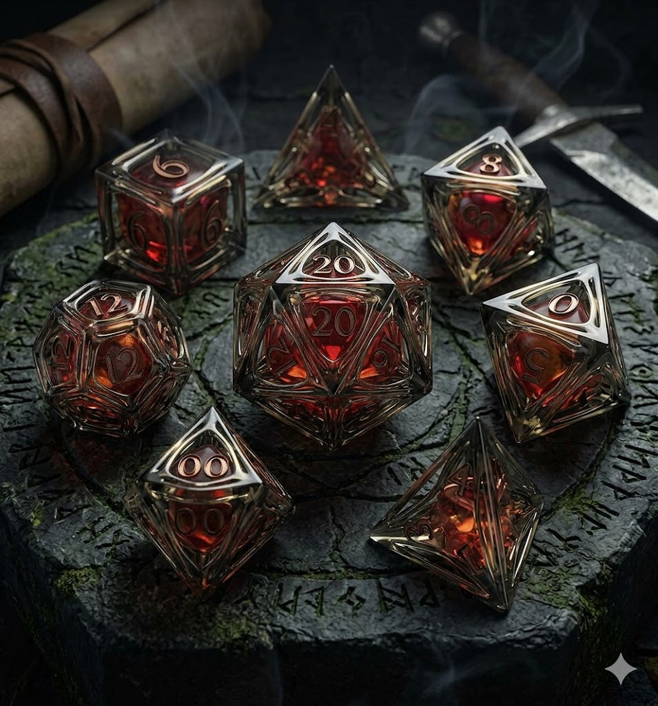 [Lab] Warrior's Heart Liquid Core Dice - CrystalMaggie