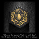 Honey Bee and Flower Liquid Core Resin DnD D&D Dice Set - CrystalMaggie