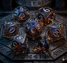 [Lab] Blue Galaxy Abyssal Moon Liquid Core Dice - CrystalMaggie