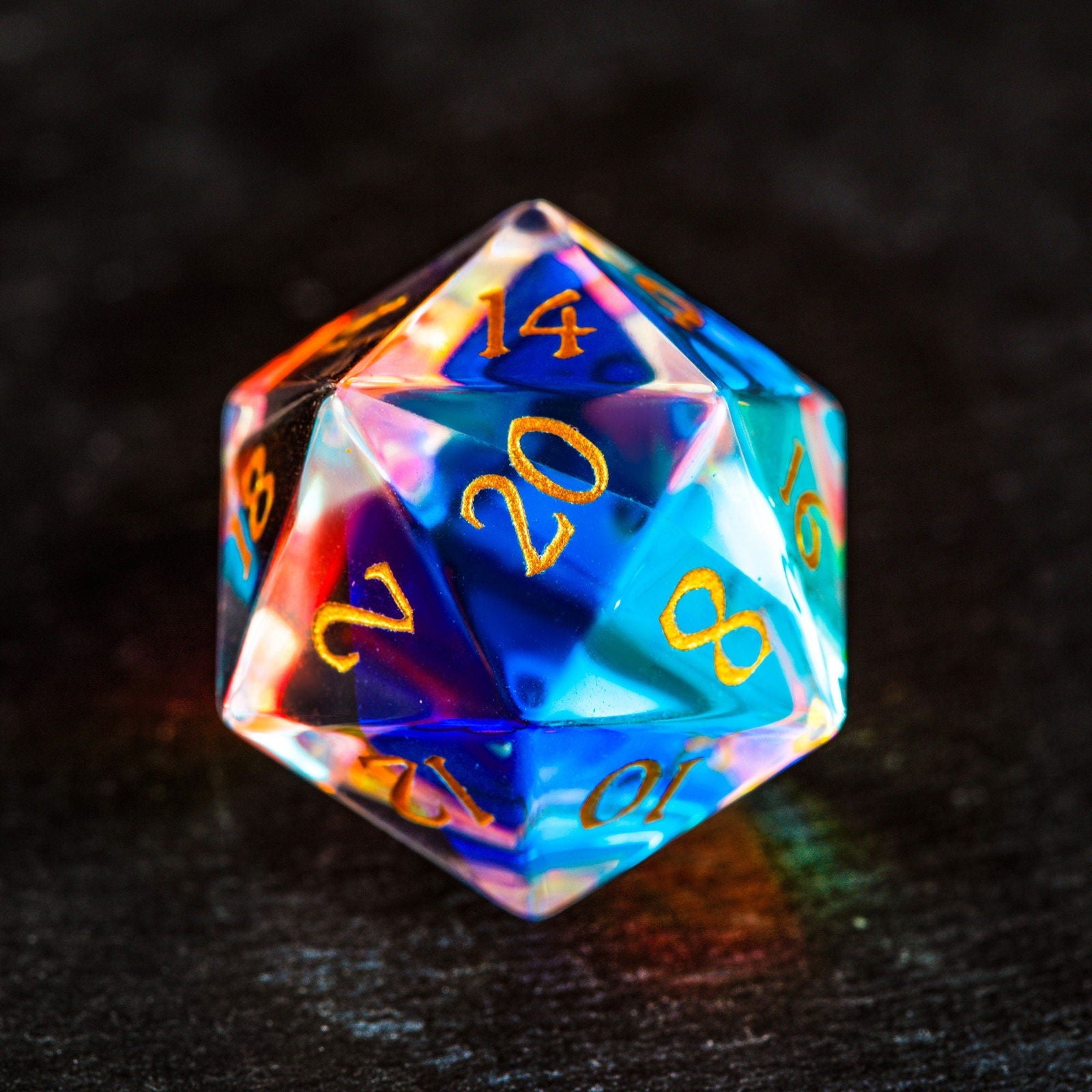 Fantastic Glass DnD D&D Dice D20 Necklace - CrystalMaggie