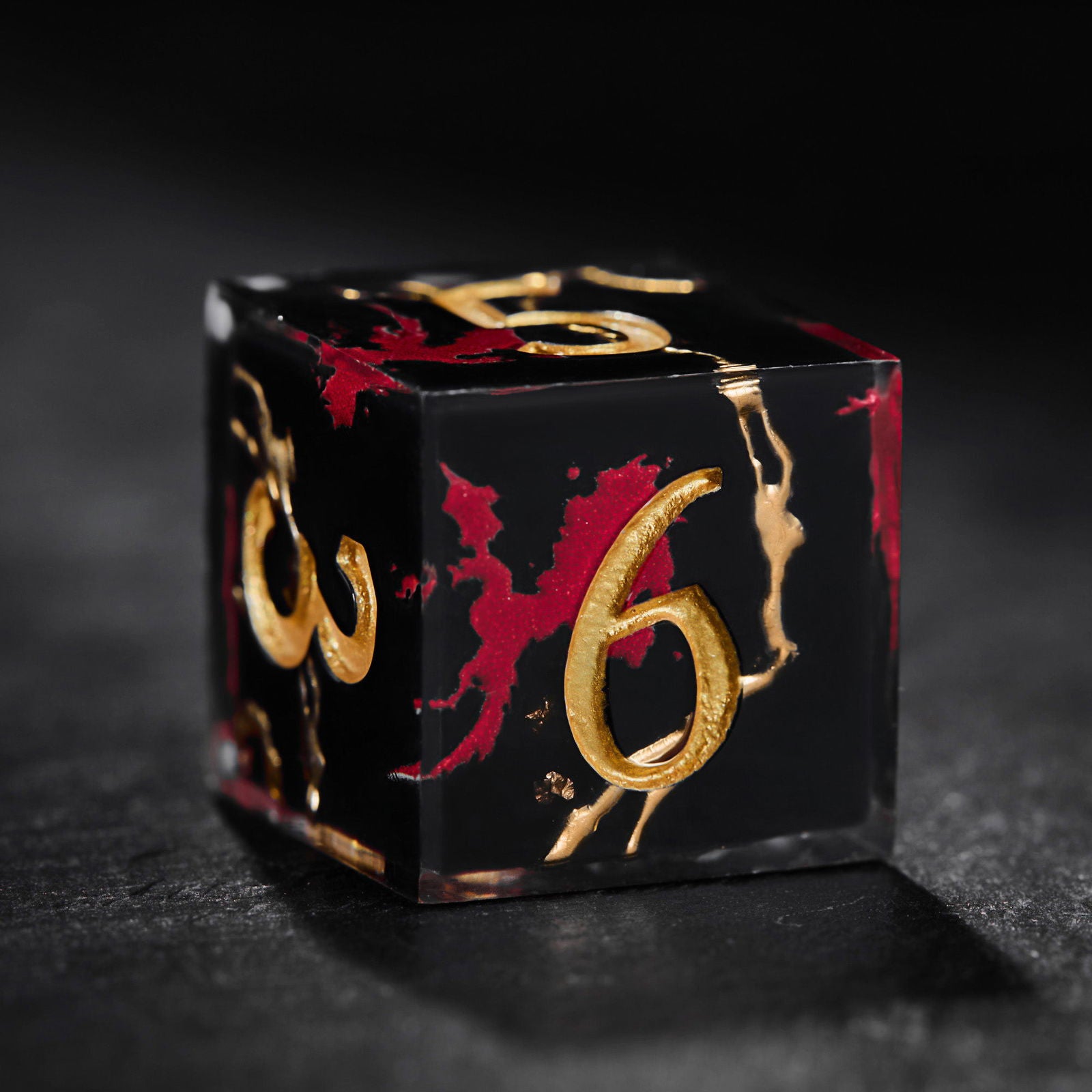 Guardian of the Dragon Flame Resin DnD D&D Dice Set - CrystalMaggie