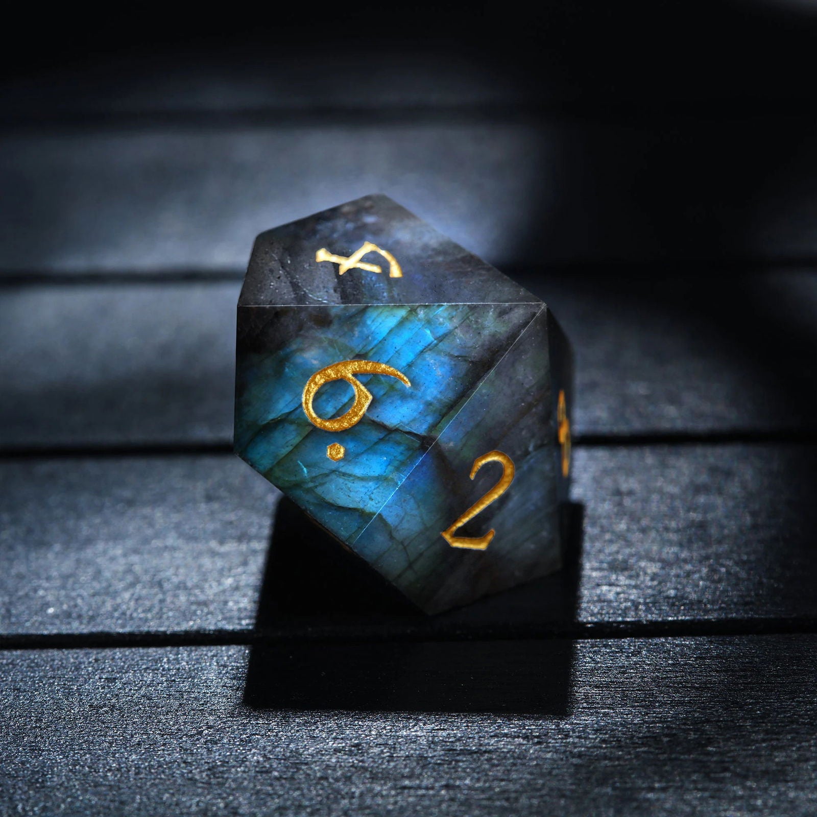 Labradorite Gemstone DnD D D Dice Set CrystalMaggie