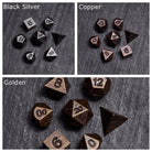 Micro Mini Metal DnD D&D Dice Set Hourglass Pocket Case - CrystalMaggie