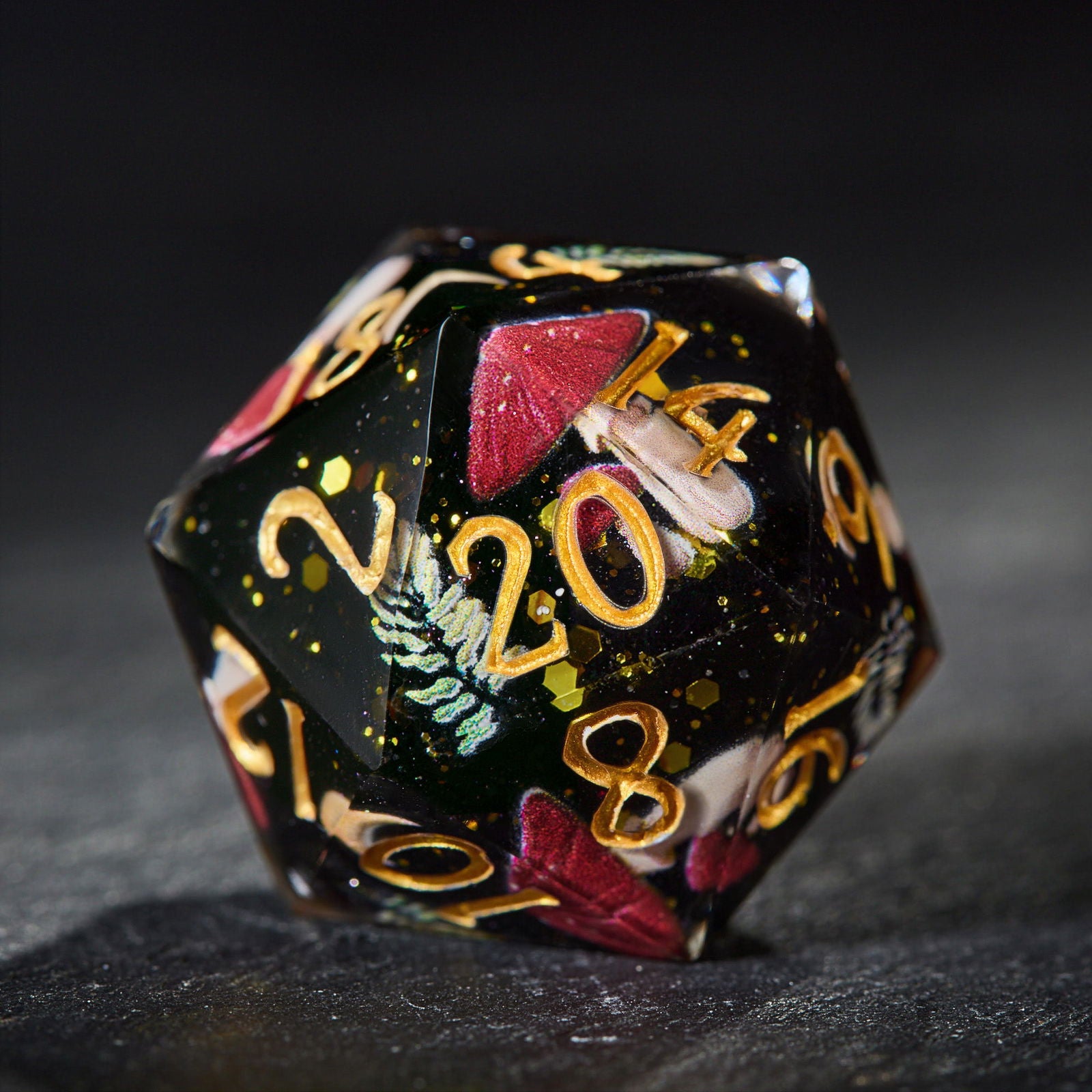 Mushroom Elf Resin DnD D&D Dice Set - CrystalMaggie