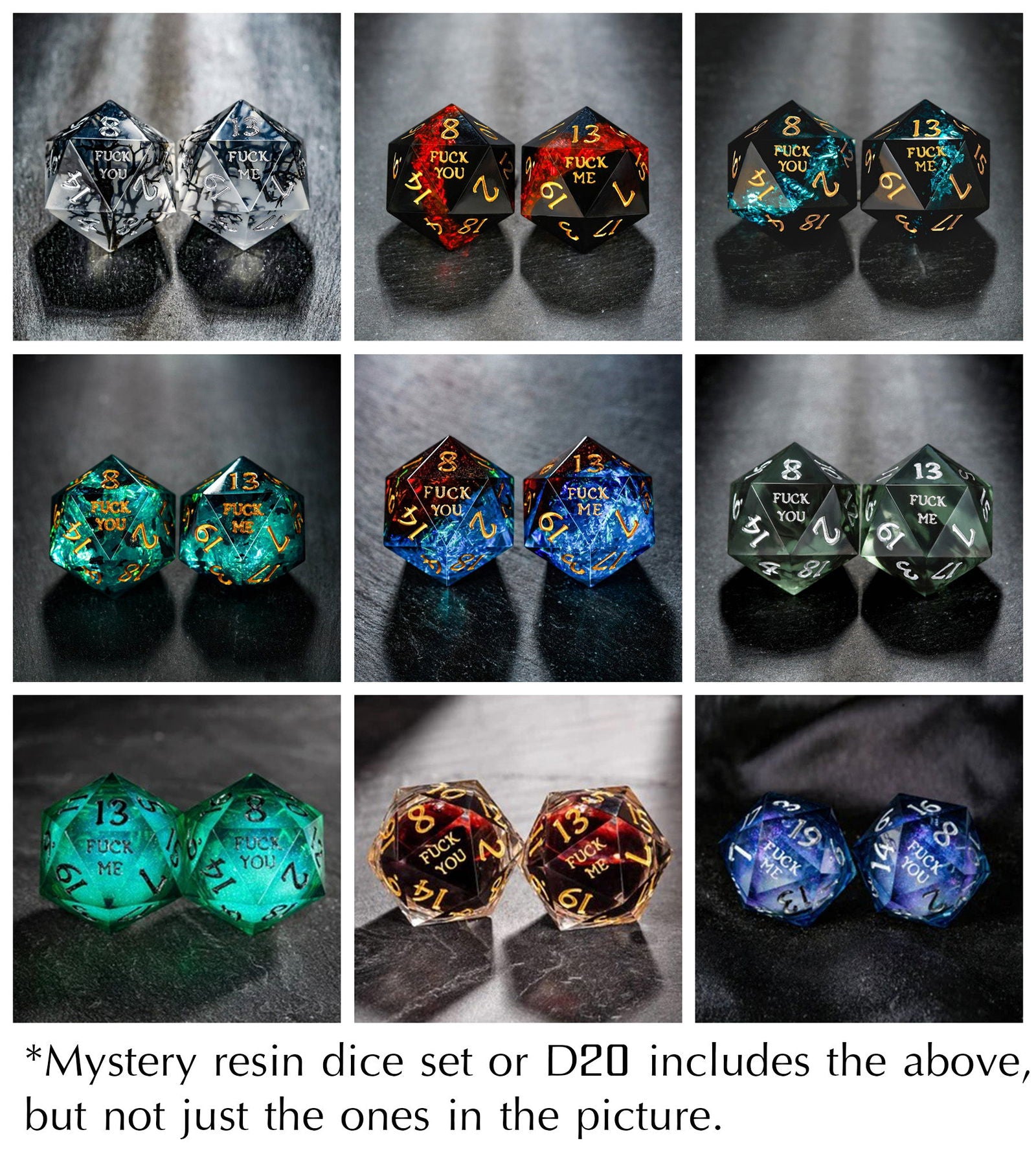 Mystery Random DnD D&D Dice Set - CrystalMaggie