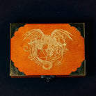 Retro Wood Dragon and The Moon Motif DnD D&D Dice Box - CrystalMaggie