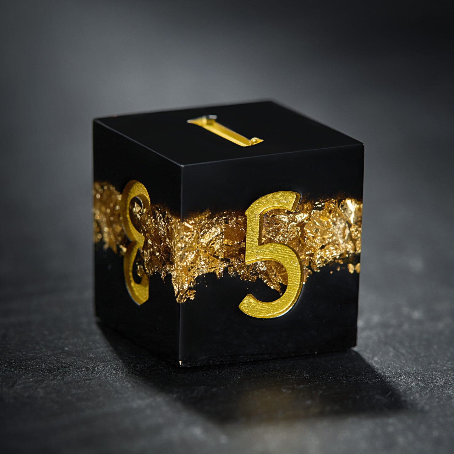 Black Goldleaf Resin Pokemon Pikachu DnD D&D Dice Set