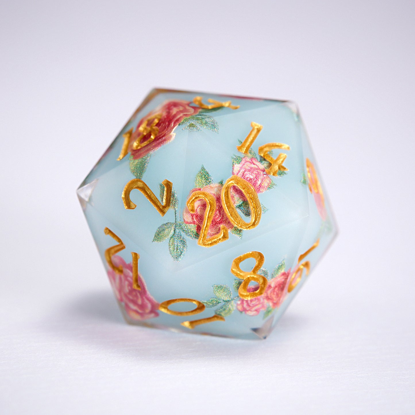 Rose Fairyland Resin DnD D&D Dice Set