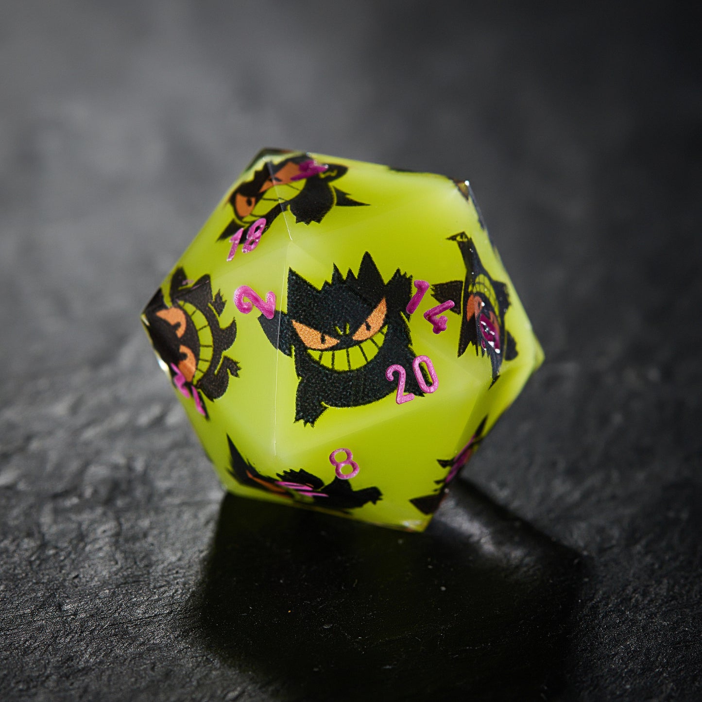 Pokemon Gengar Green Resin DnD D&D Dice Set