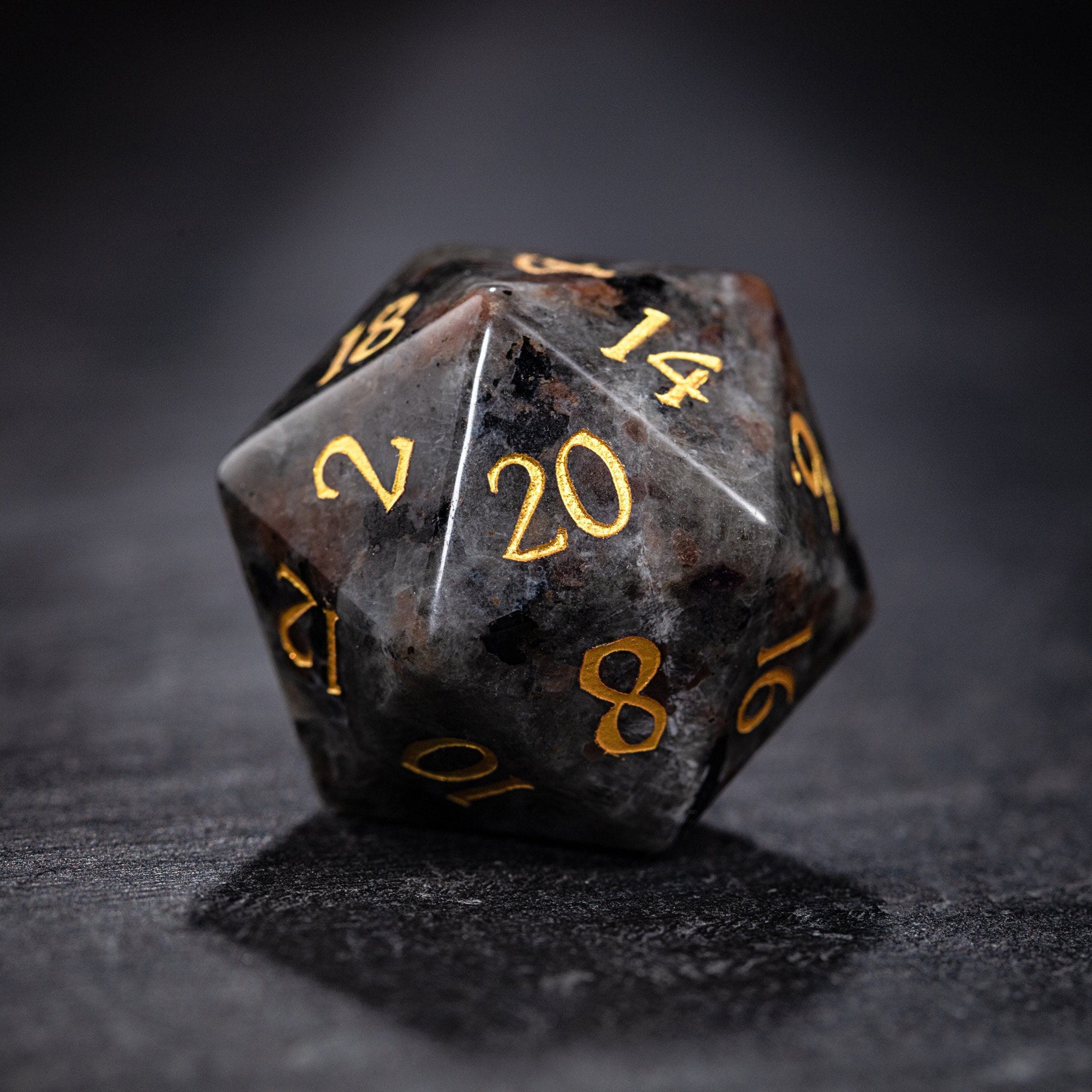 Yooperlite UV Reactive Gemstone DnD D&D Dice Chonk D20