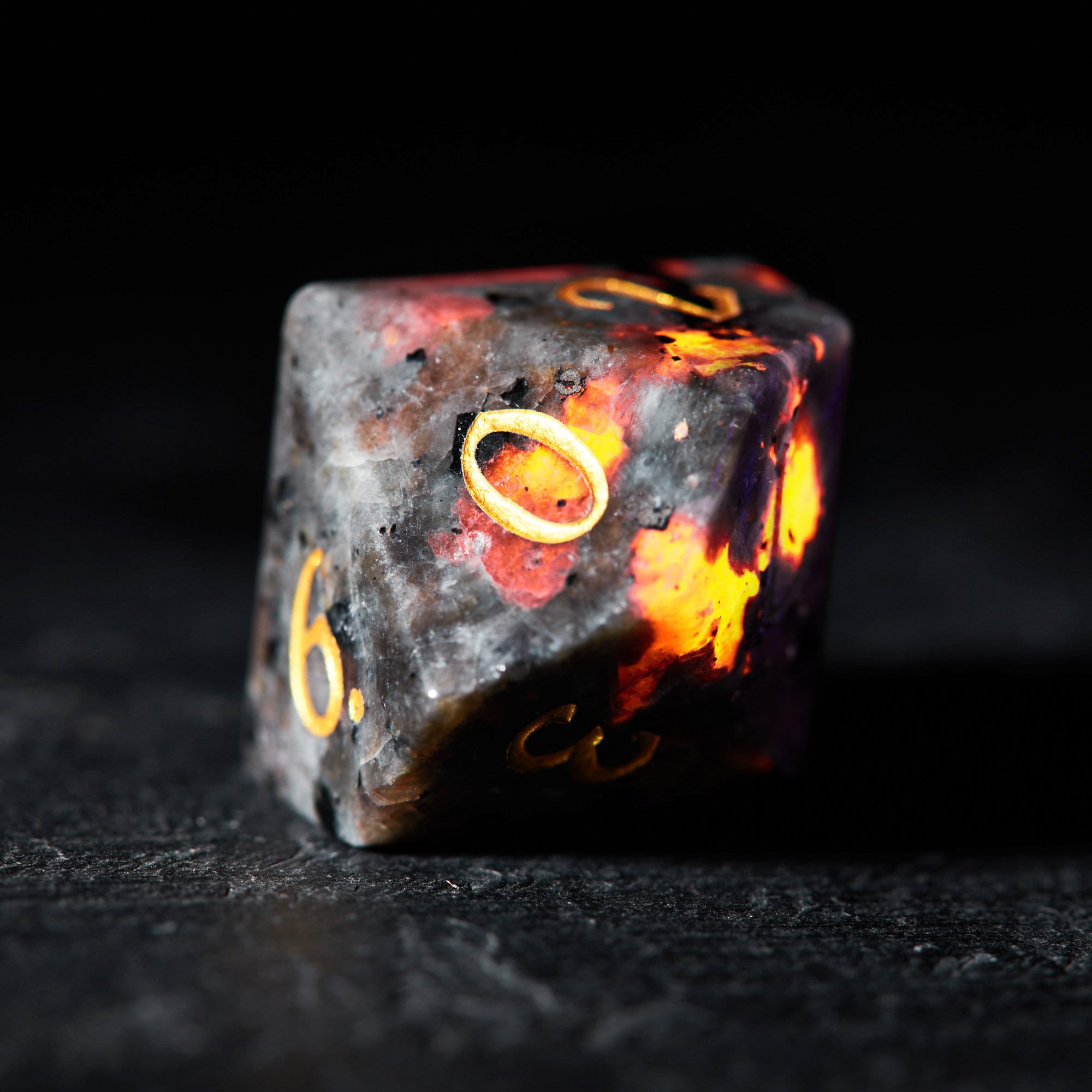 Yooperlite UV Reactive Gemstone DnD D&D Dice Chonk D20