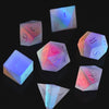 Raised Fantastic Glass Moon DnD D&D Dice Set
