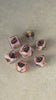 Black Cat and Flower Resin DnD D&D Dice Set