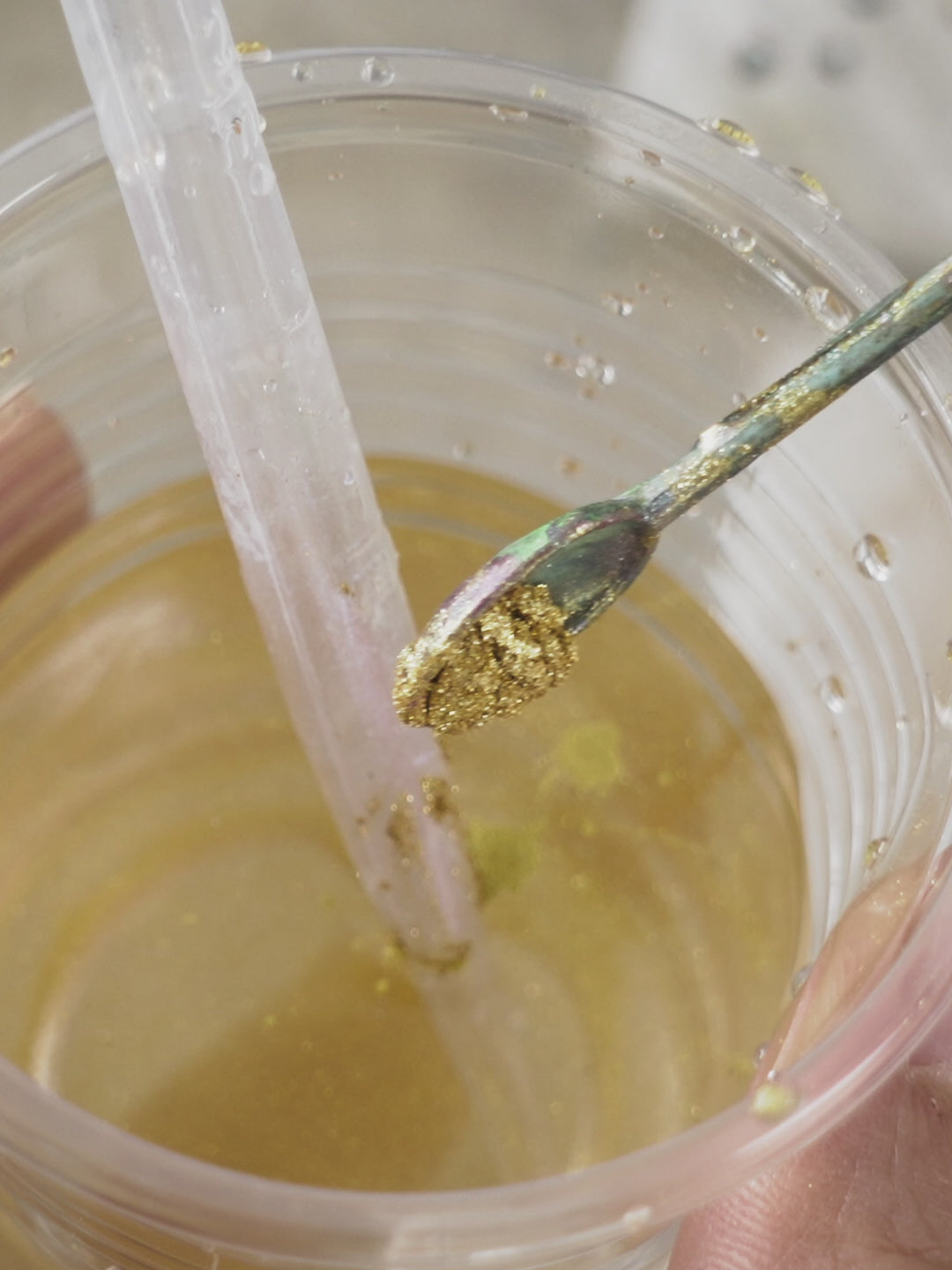 Honey Bee and Flower Liquid Core Resin DnD D&D Dice Set