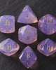 Multifaceted Pink Opalite Gemstone DnD D&D Dice Set