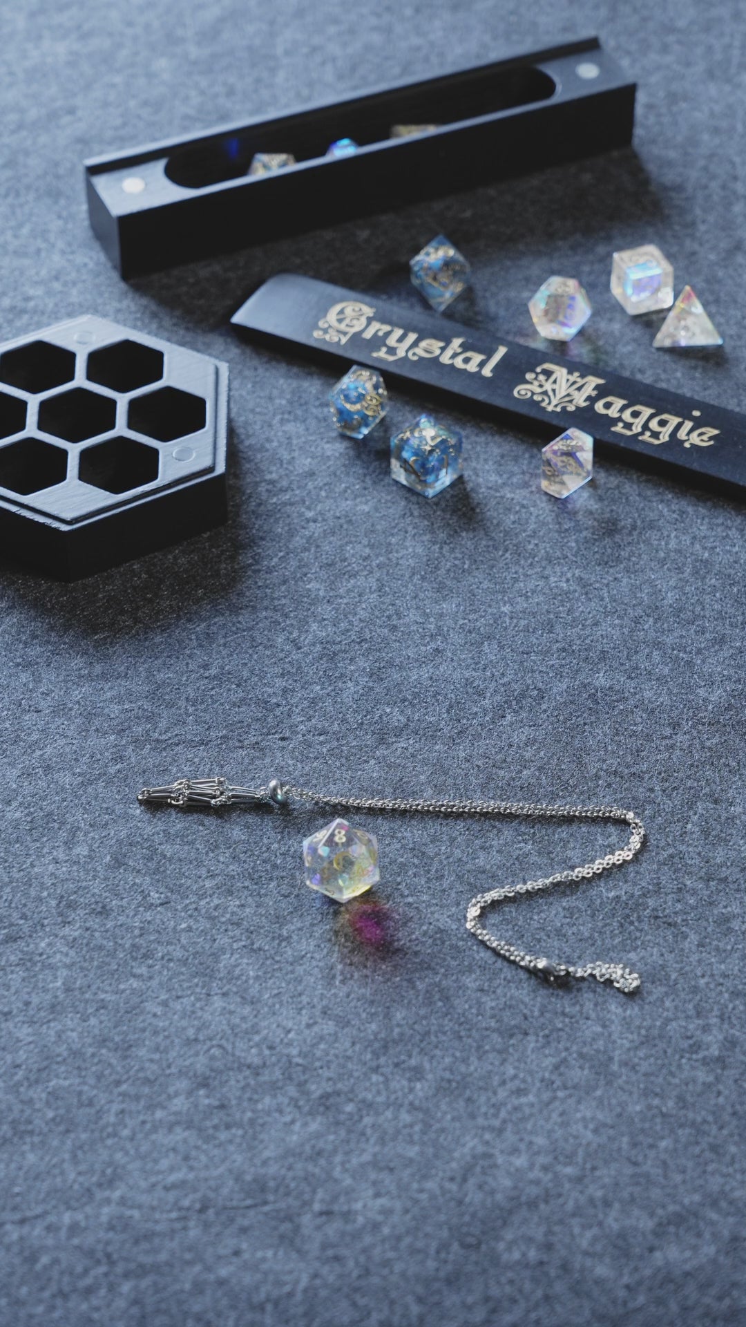 Removable D20 Dice Cage Stainless Steel Necklace(Die Not Included) DnD D&D