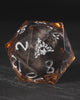 Black Liquid Core Resin Transparent Orange Nine Tail Fox DnD D&D Dice Set
