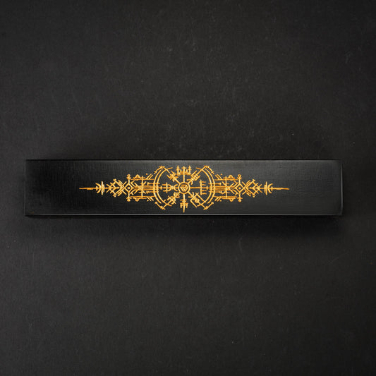 Black Wood Viking Symbol Motif DnD D&D Dice Box - CrystalMaggie