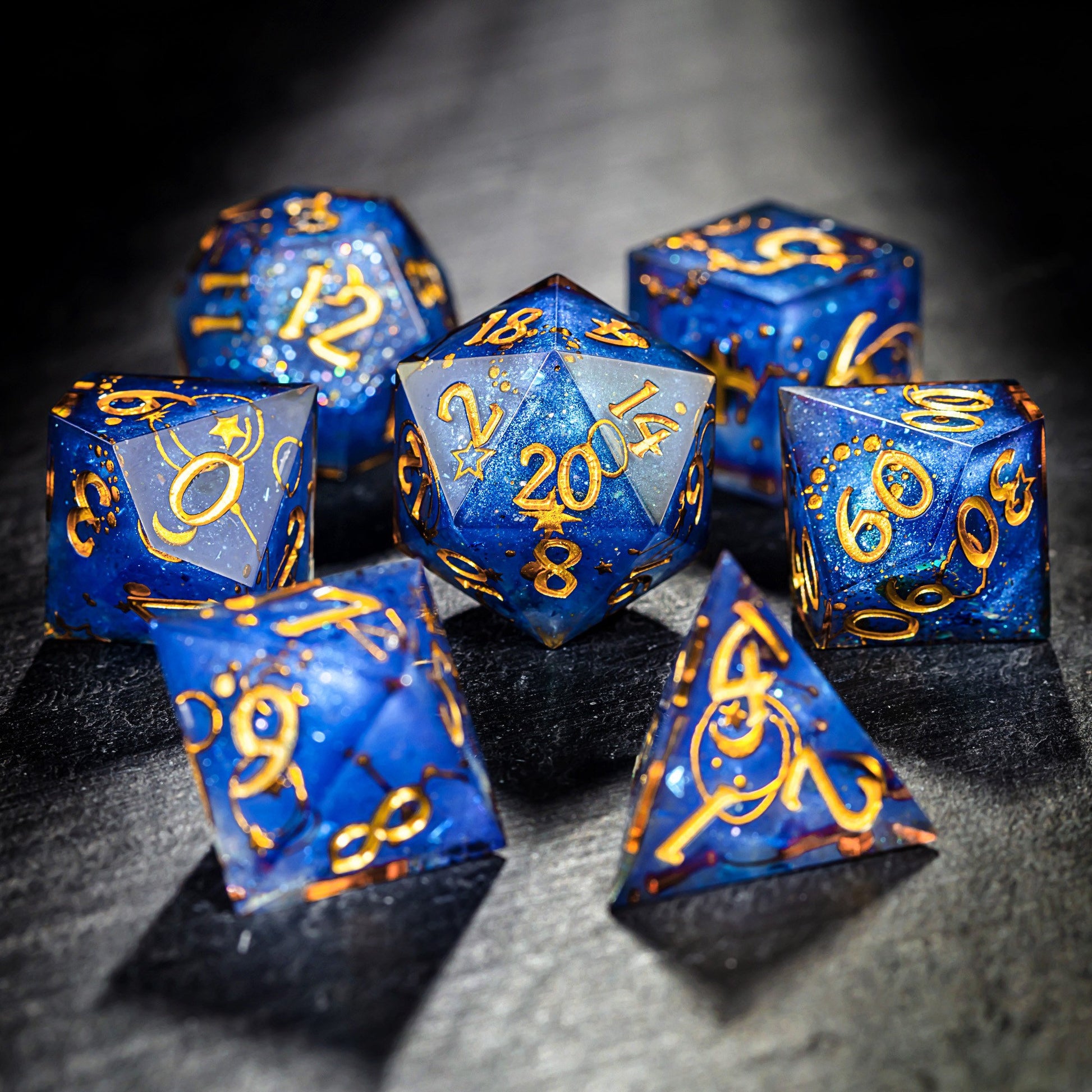 Set de 7 Mini Dés Polyédriques pour Jeu de Rôle et RPG, Adaptés pour Set de 7 Mini Dés Polyédriques pour Jeu de Rôle et RPG, Adaptés pour