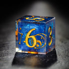 Sapphire Blue Astrology DnD D&D Dice Set - CrystalMaggie
