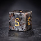 Yooperlite UV Reactive Gemstone Halloween Pumpkin DnD D&D Dice Set